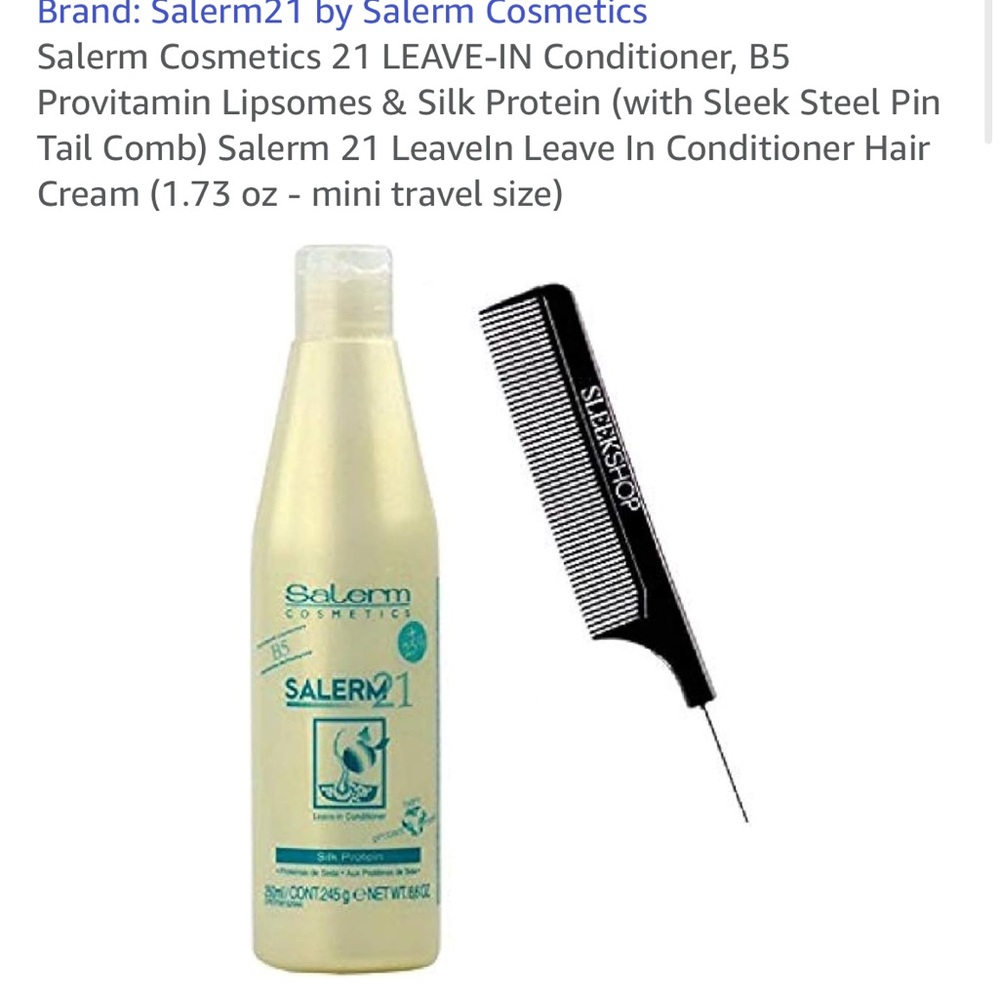 Leave-In Hair Conditioner with Black Comb - Cream